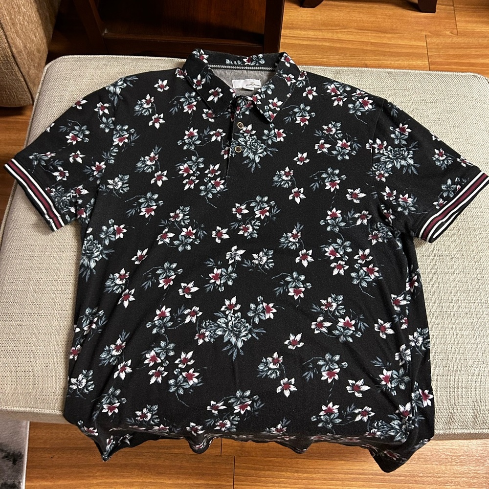 Men’s Floral Polo Shirt